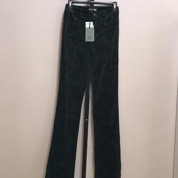 Paige Naomi Velvet Paisley Bootcut Pants Dark Forest - NWT $249 - Picture 5 of 13
